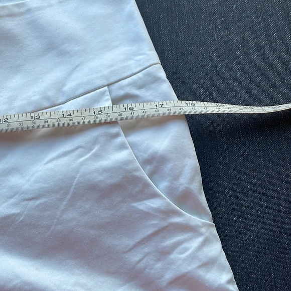 SOLD—VINTAGE Betsey Johnson white shorts with bauble buttons and tie back - Picture 7 of 9